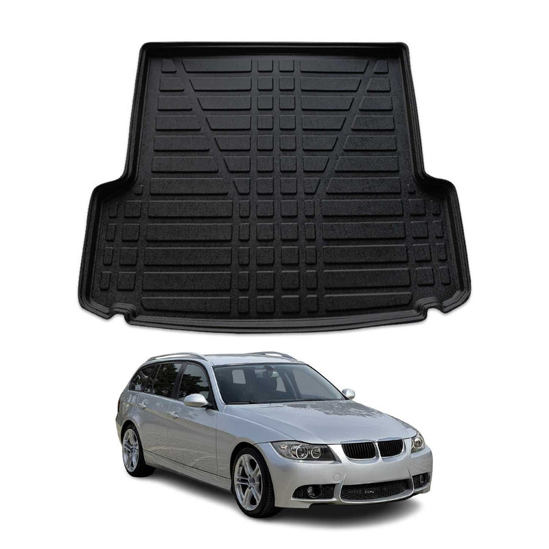 Tapis de coffre pour BMW Série 3 E91 Break 2005-2011 caoutchouc TPE Noir