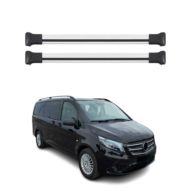 Barres de toit transversales pour Mercedes Vito W447 2014-2025 Gris 3Pcs