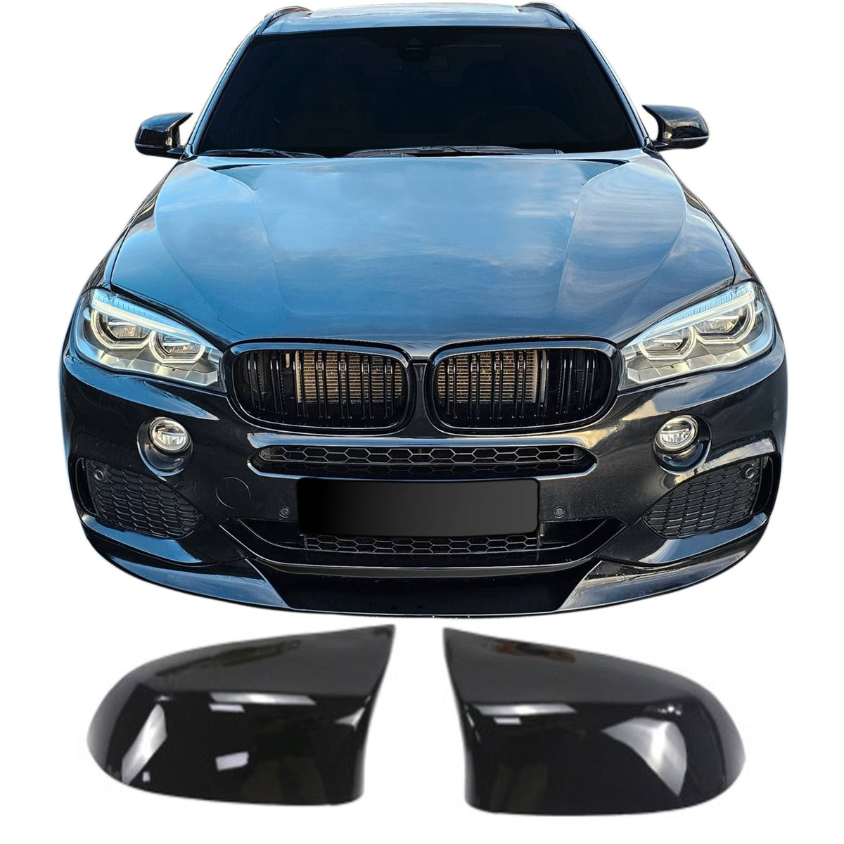 JOM Coques de Rétroviseur pour BMW X3 (F25) X4 (F26) X5 (F15) X6 (F16) 2014-2018