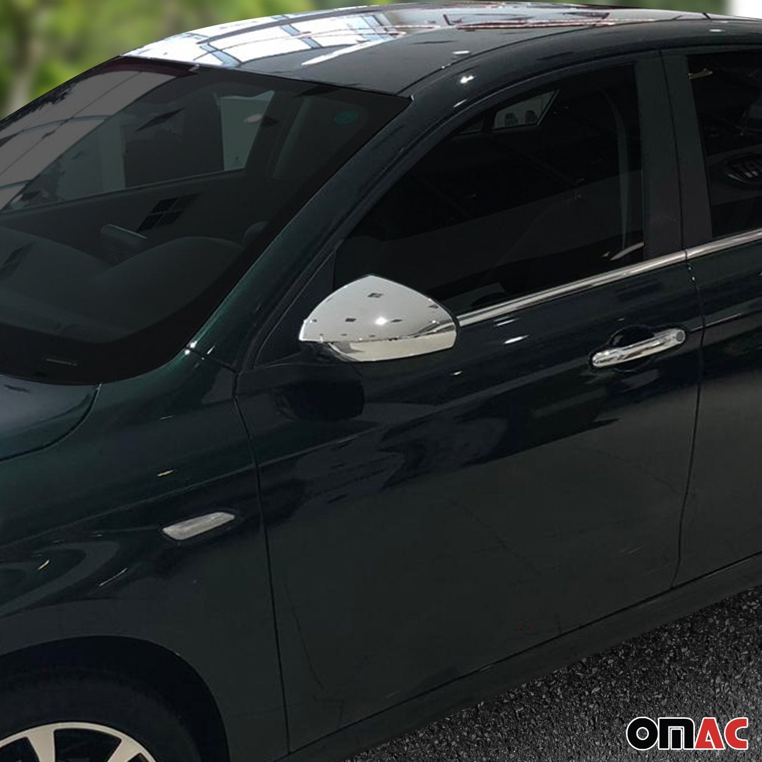 Coques de Rétroviseurs pour Fiat Tipo 2015-2026 en ABS Argent Chromé 2x