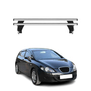 Menabo Barres de toit Transversales pour Seat Leon II 2005-2009 Gris ABE 2x