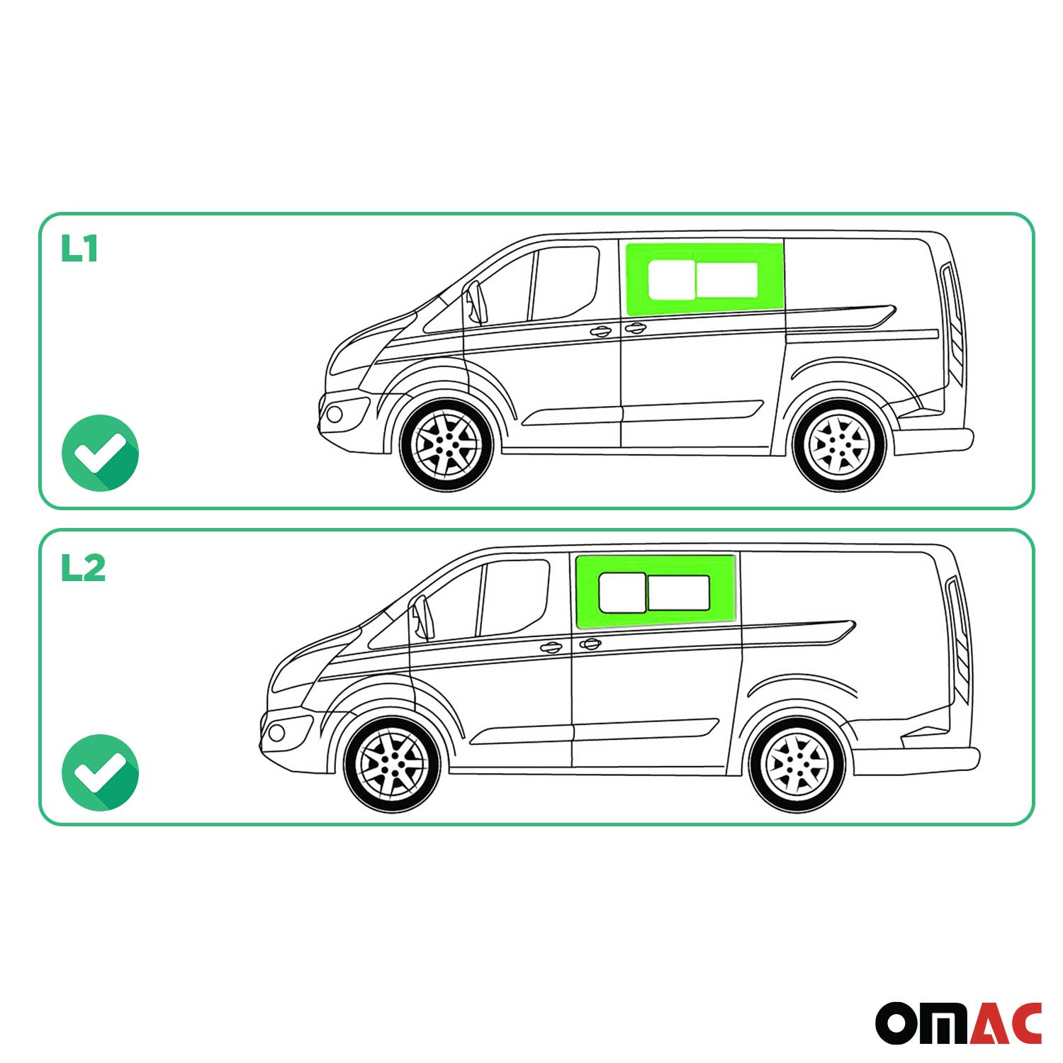 Vitre de Porte pour Ford Transit Custom 2013-2024 L1/L2 Avant Gauche coulissante