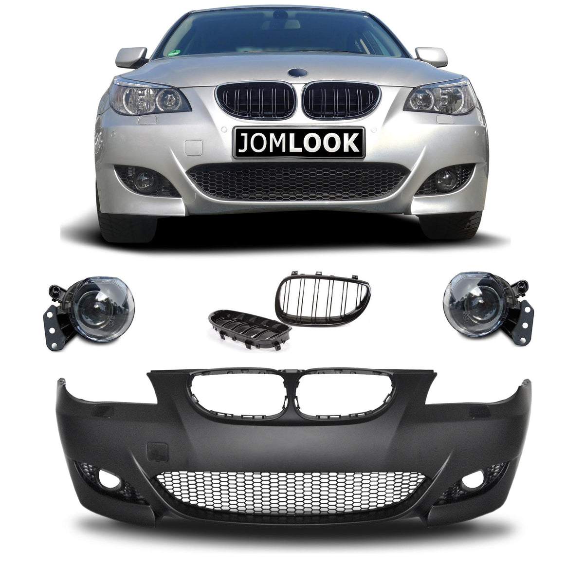 JOM Pare-choc Avant pour BMW Série 5 E60 Berline/E61 Break Polypropylène