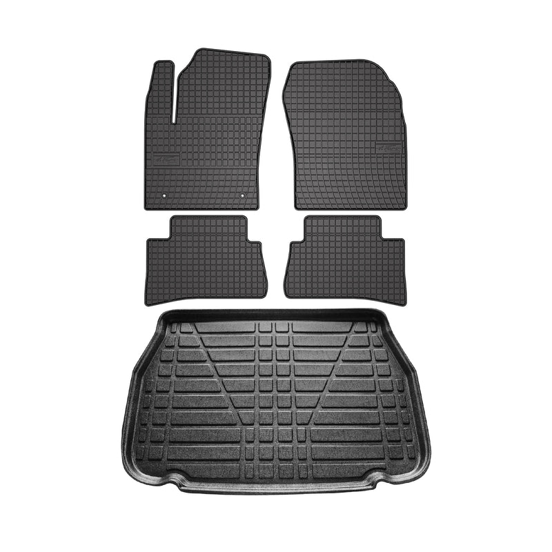 Kit Tapis de sol et coffre pour Toyota C-HR 2016-2024 TPE Noir