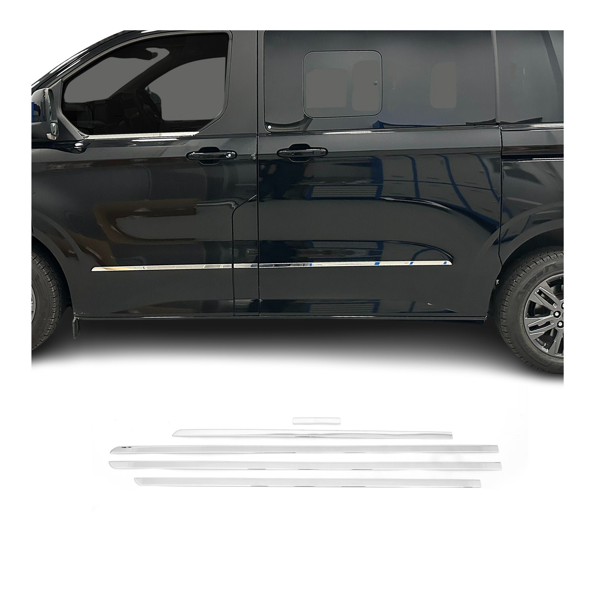 Garniture Baguette de Porte pour VW Transporter T7 2024-2026 inox 5Pcs
