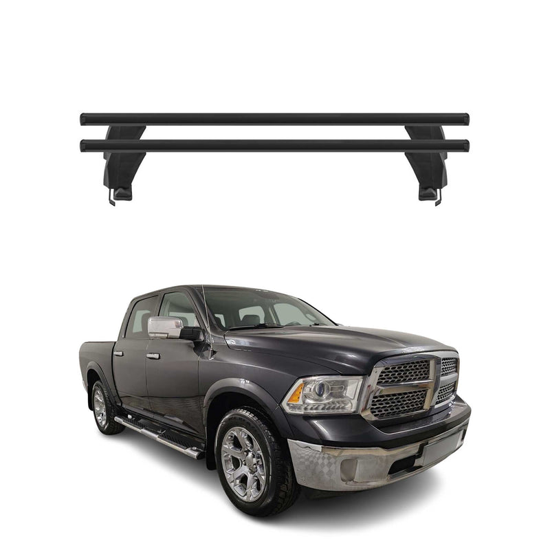 Menabo Barres de toit Transversales pour RAM 1500 IV 2010-2017 Noir ABE 2x