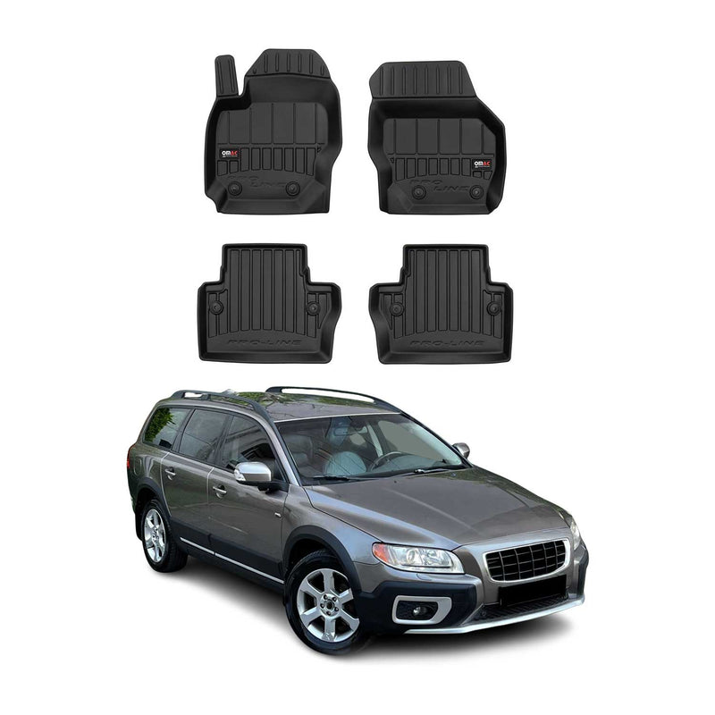 Tapis de sol Proline Premium pour Volvo XC70 2014-2016 en TPE noir 4 pièces