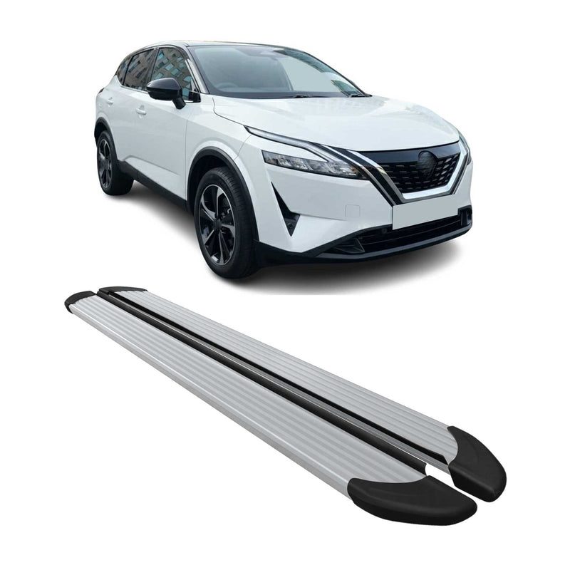 2021-2024 Nissan Qashqai Marchepieds latéraux pédale Aluminium 2x Gris