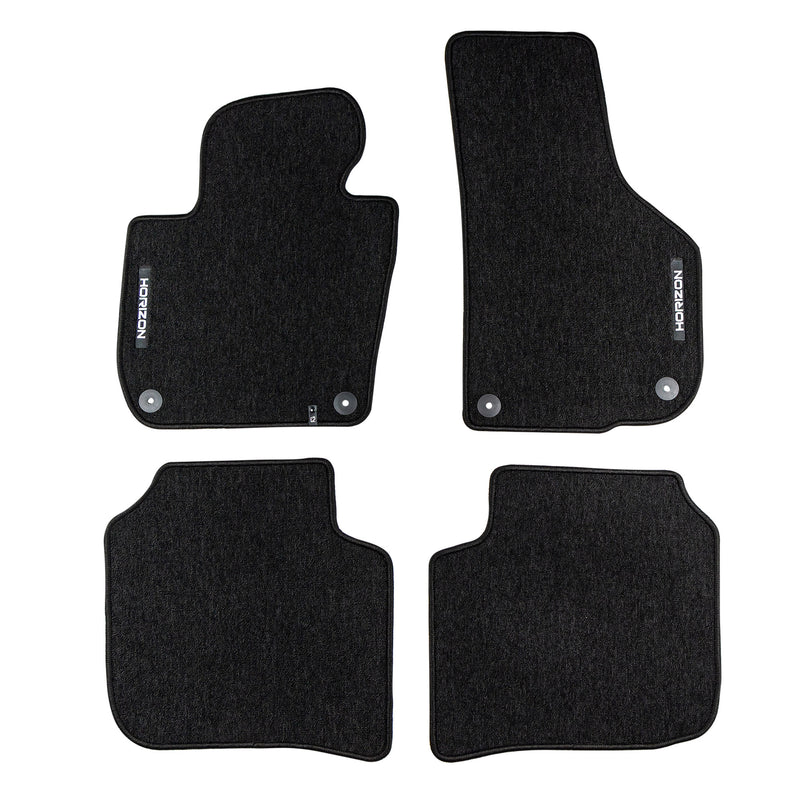 Tapis de Sol de Voiture pour Skoda Superb II 2008-2015 Velours Durable Noir 4Pcs