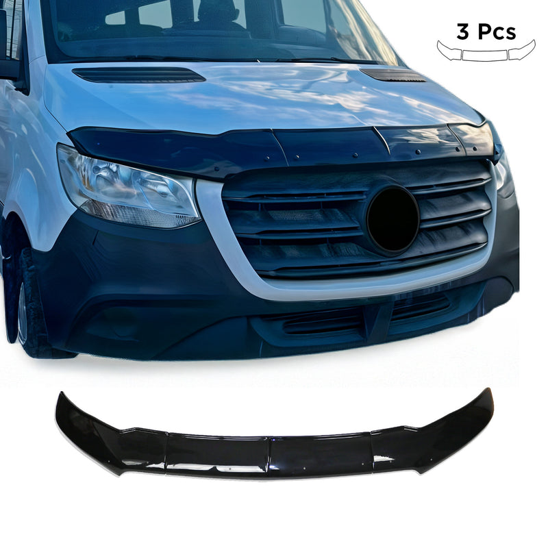 Deflecteurs d'air de capot pour Mercedes Sprinter W907 2018-2025 Acrylique Noir