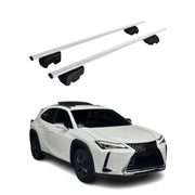 Barres de toit Transversales pour Lexus UX 2019-2021 Fer Argent ABE