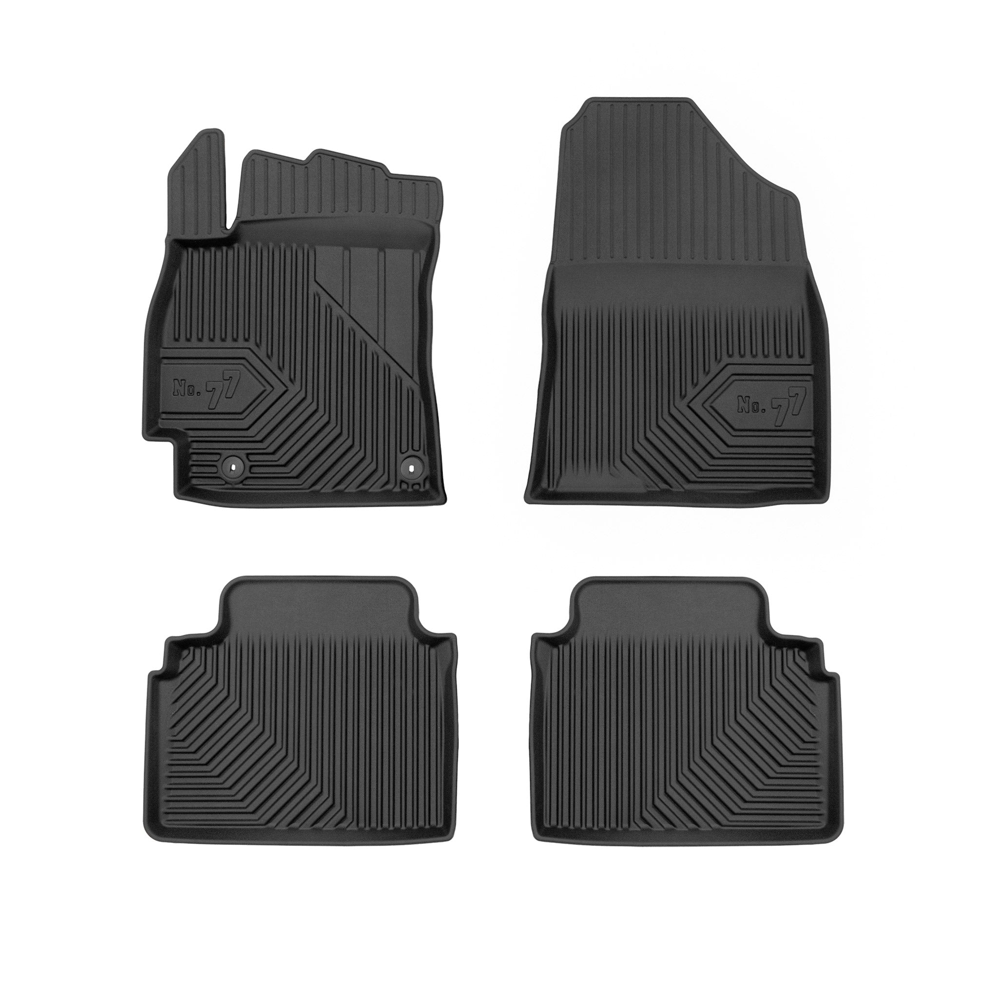 Tapis de sol No.77 pour Hyundai Elantra VII 2021-2026 automatique TPE Noir 4Pcs