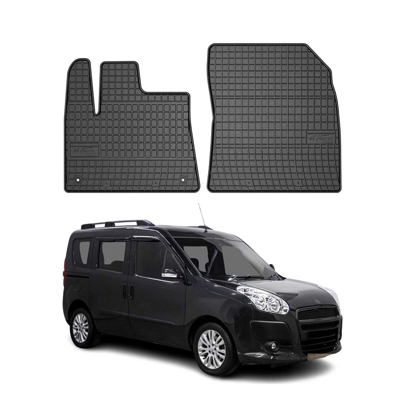Tapis de Sol pour Fiat Doblo 2010-2020 Caoutchouc Noir
