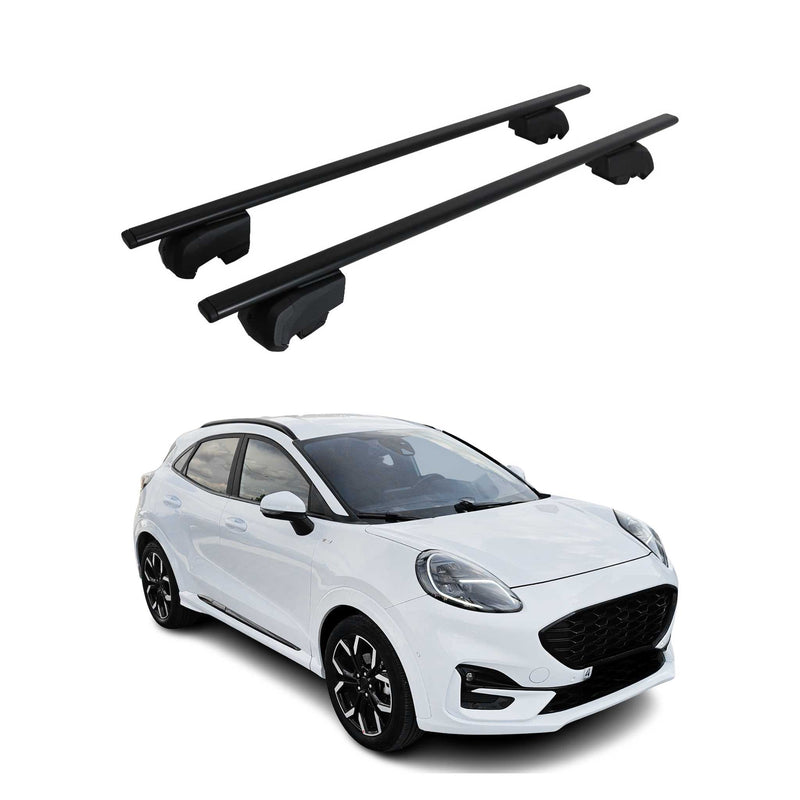 Barres de toit Transversales pour Ford Puma 2020-2025 ABE Noir 2x
