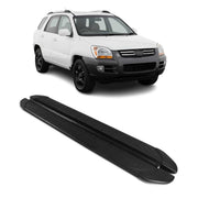 Marchepieds Latéraux pédale pour Kia Sportage 2004-2010 2Pcs Aluminium Noir