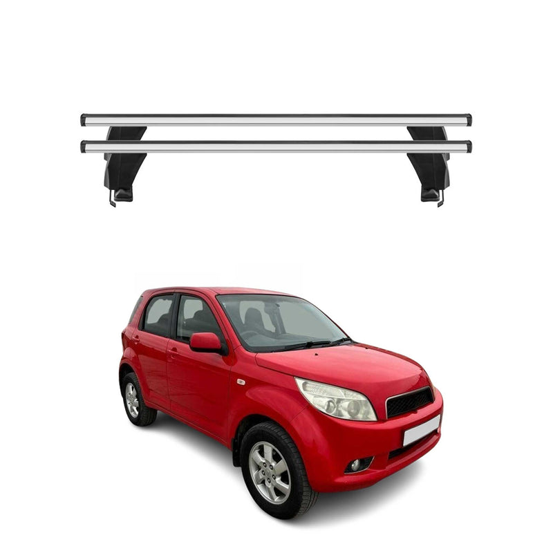 Menabo Barres de toit Transversales pour Daihatsu Terios II J200 2006-2017 Gris