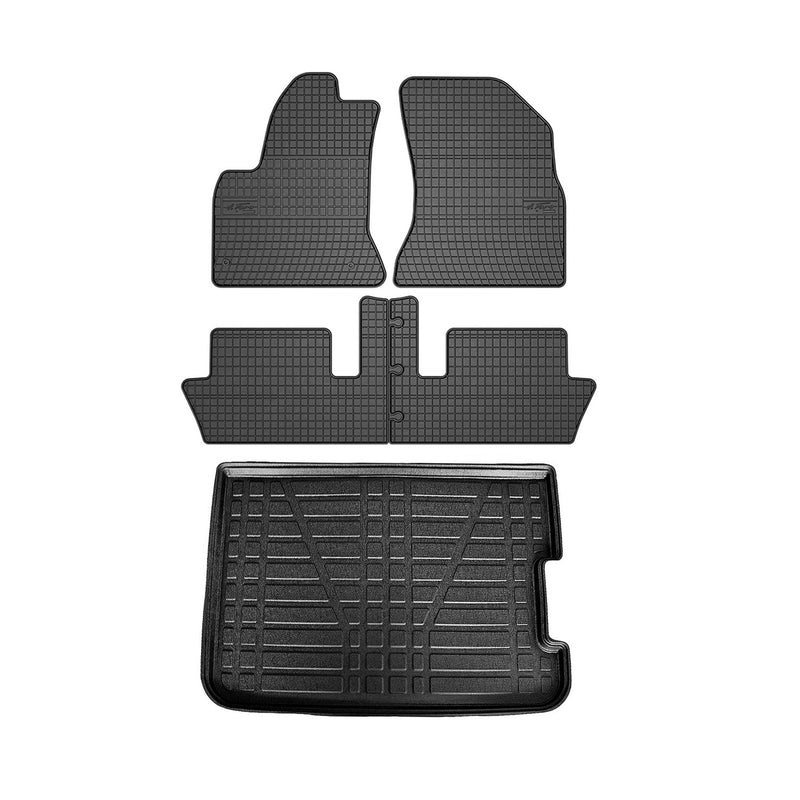 Kit Tapis de sol et coffre pour Citroen C4 Picasso 2006-2012 TPE Noir