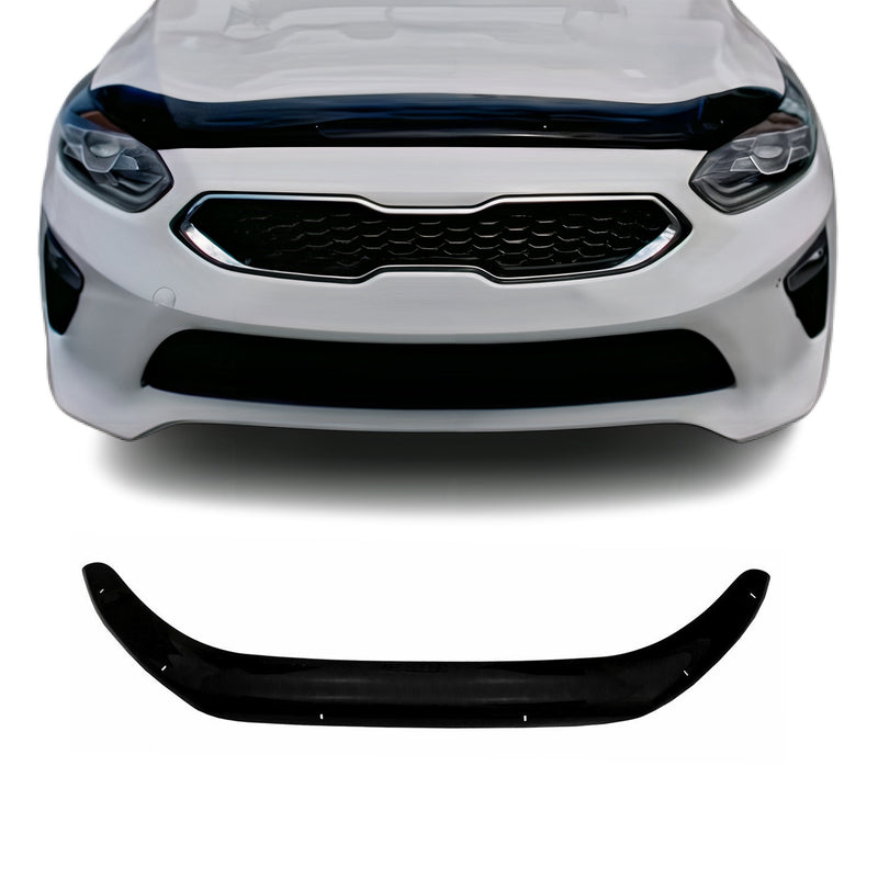 Deflecteurs d'air capot de voiture pour Kia Ceed 2018-2021 Acrylique foncé Noir