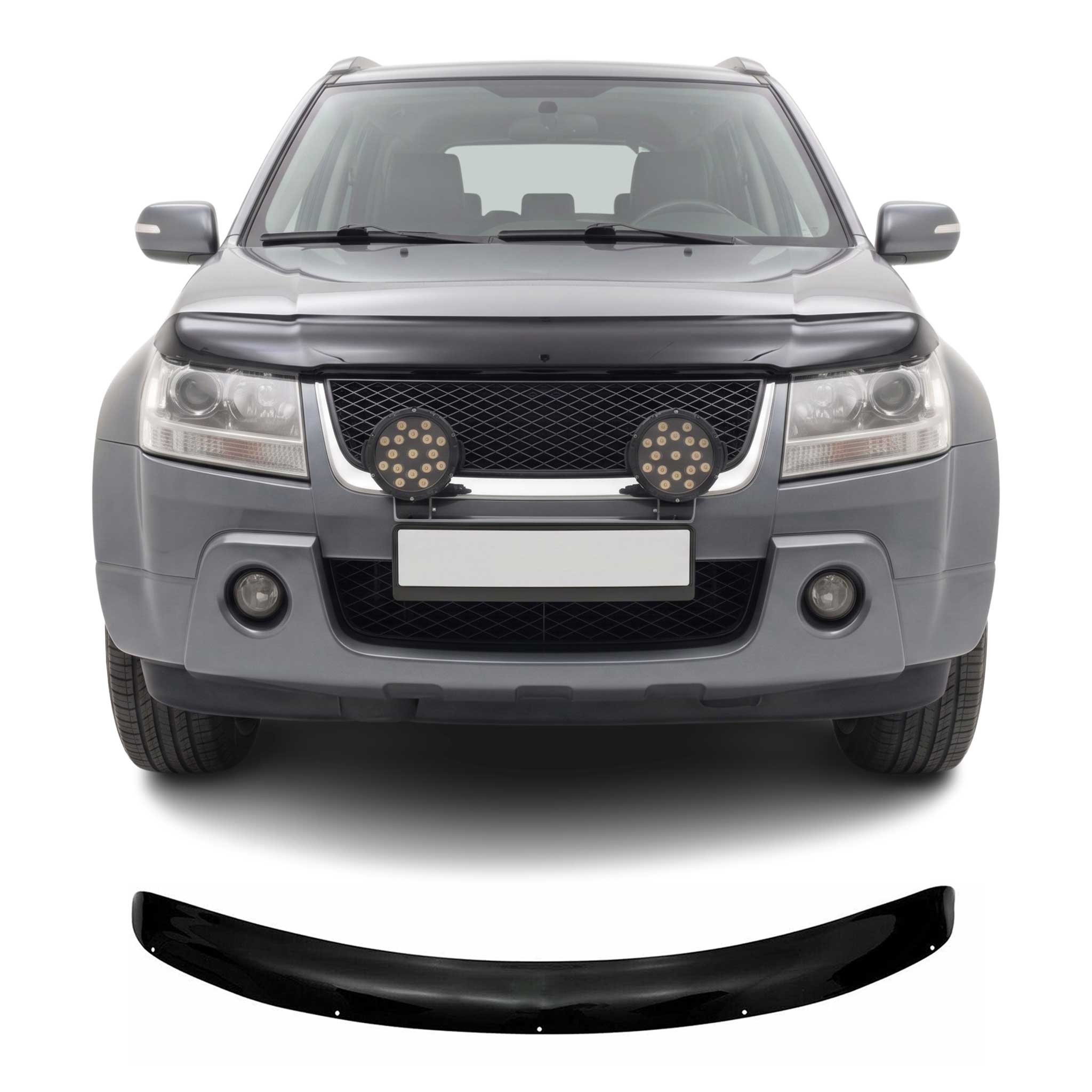Deflecteurs d'air capot de voiture pour Suzuki Grand Vitara 2005-2015 Noir
