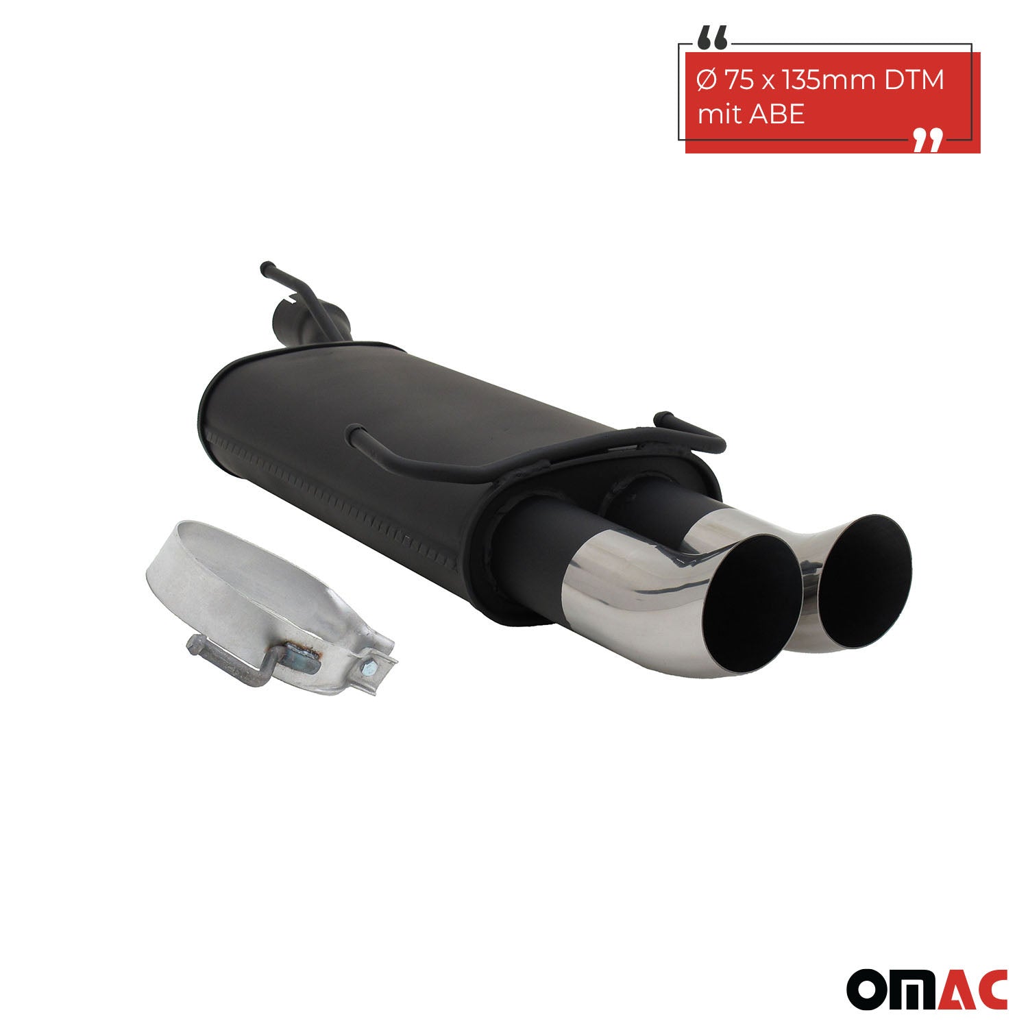 Échappement arrière sport Novus pour Opel Astra F/Opel Kadett E 2x76mm DTM ABE