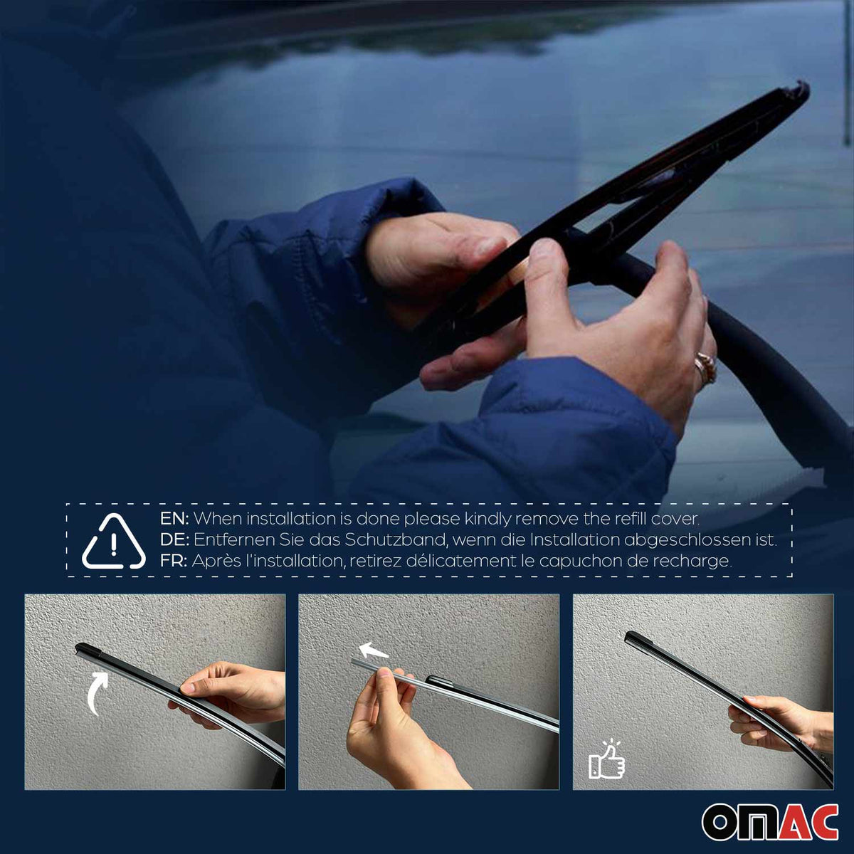 Balais d'essuie-glaces arrière pour Toyota Corolla 2019-2026 350mm 1pc