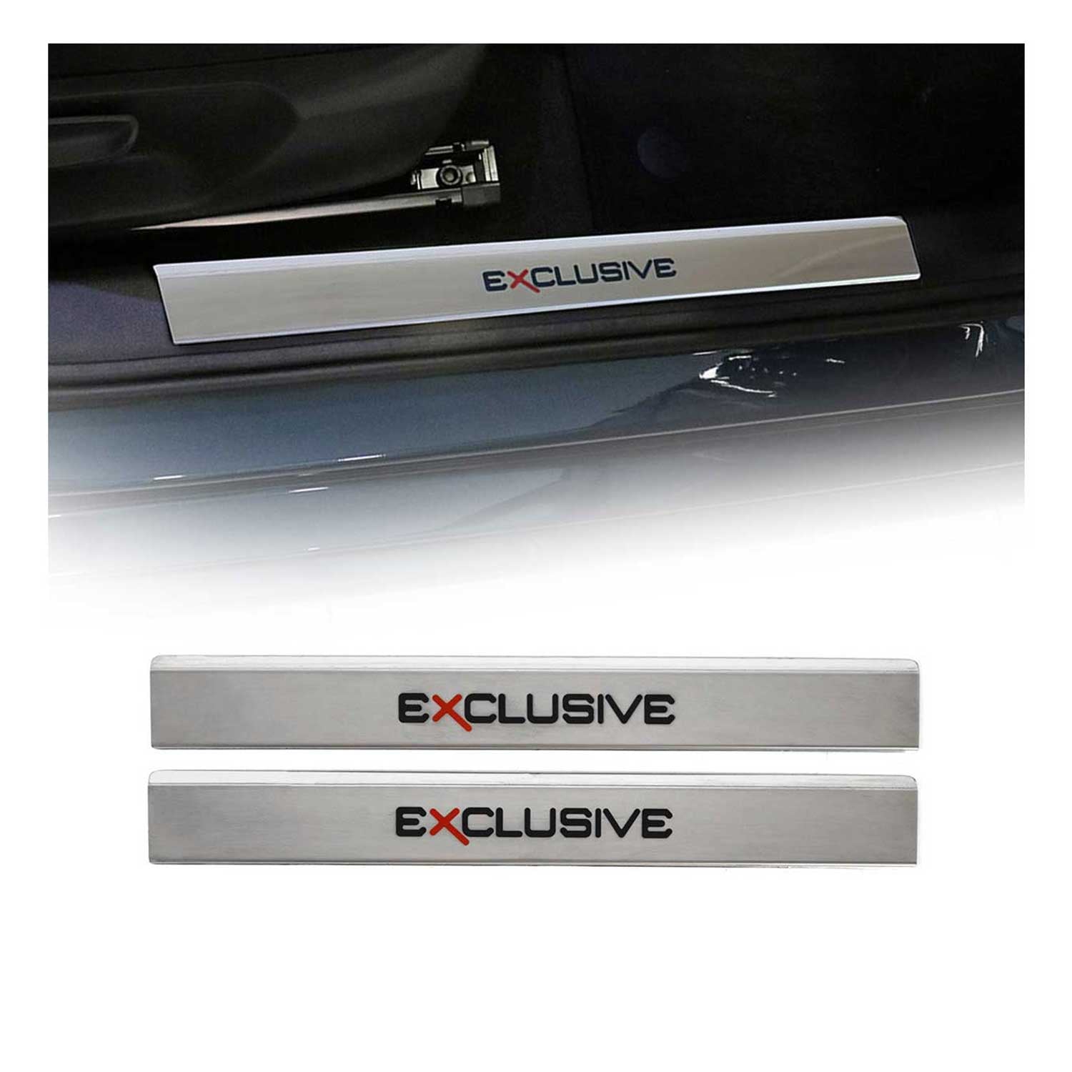 Couverture de Seuil de porte pour Skoda Scala 2019-2026 inox chromé Exclusive 2x