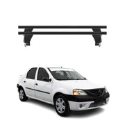 Menabo Barres de toit Transversales pour Dacia Logan 2004-2012 Noir ABE 2x