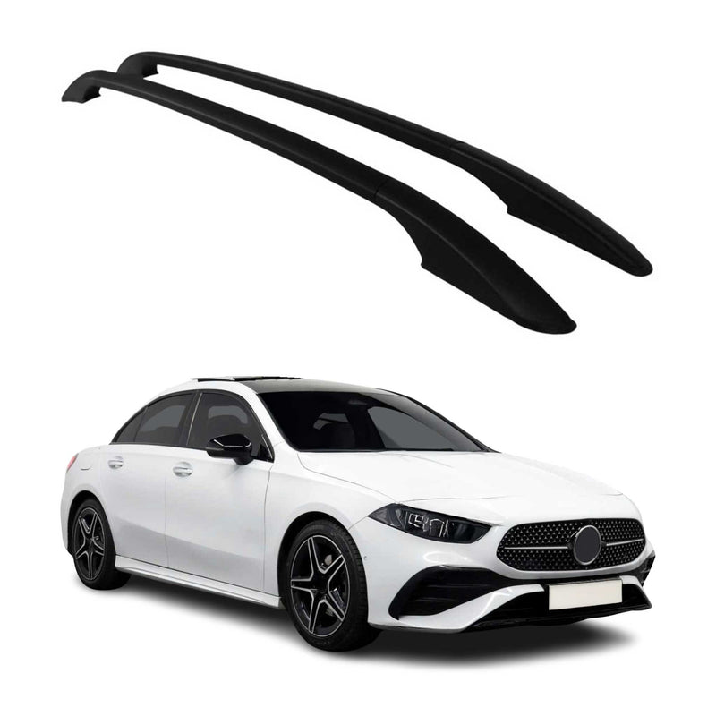Barres de toit longitudinales pour Mercedes A Klasse W177 2018-2021 en Alu noir