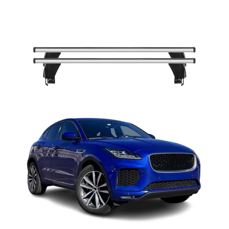 Menabo Barres de toit Transversales pour Jaguar E-Pace 2017-2025 Gris ABE 2x