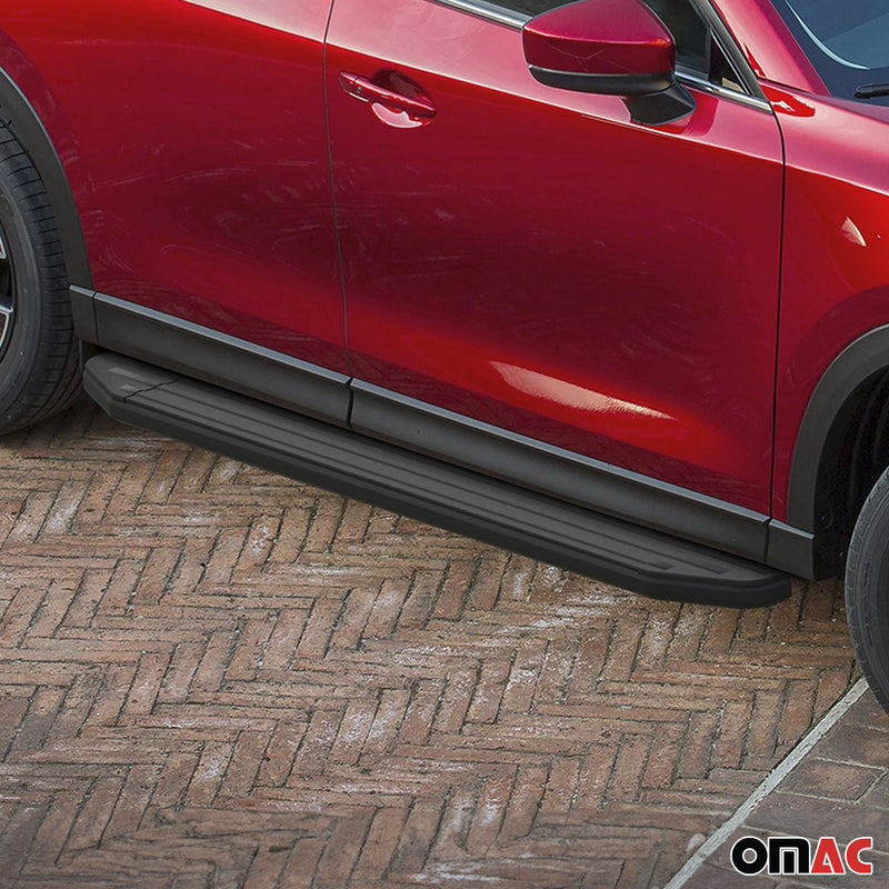 Marchepieds Latéraux pour Mazda CX-5 2017-2023 Alu Noir ABE