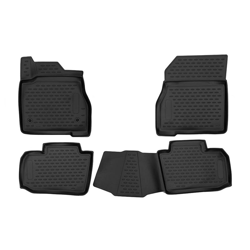 Tapis de sol pour Nissan Leaf 2017-2024 en caoutchouc TPE 3D Noir 4Pcs