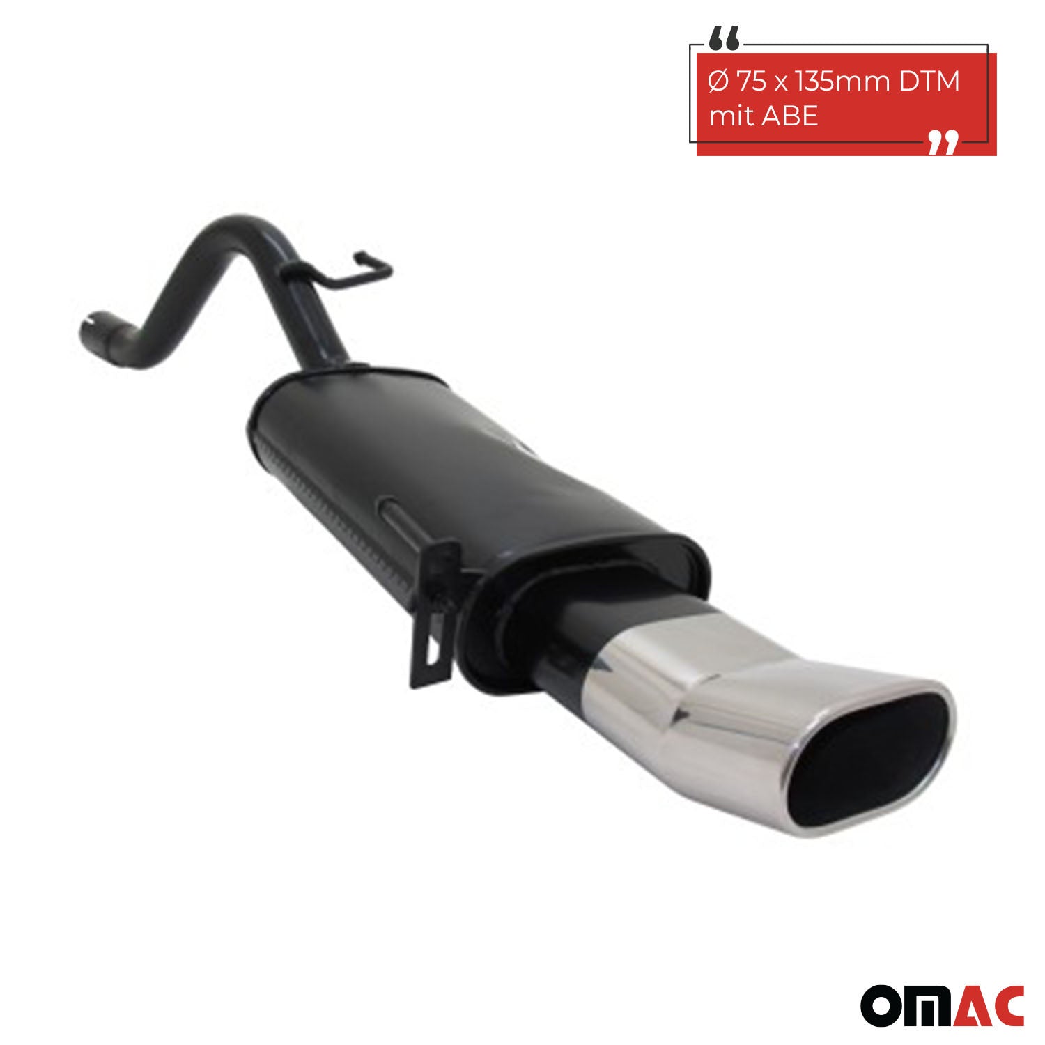 Échappement arrière sport Novus pour Fiat Grande Punto 199 135x75mm DTM avec ABE