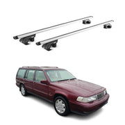 Barres de toit transversales ABE pour Volvo 960 1991-1998 5 P Alu Gris 2x