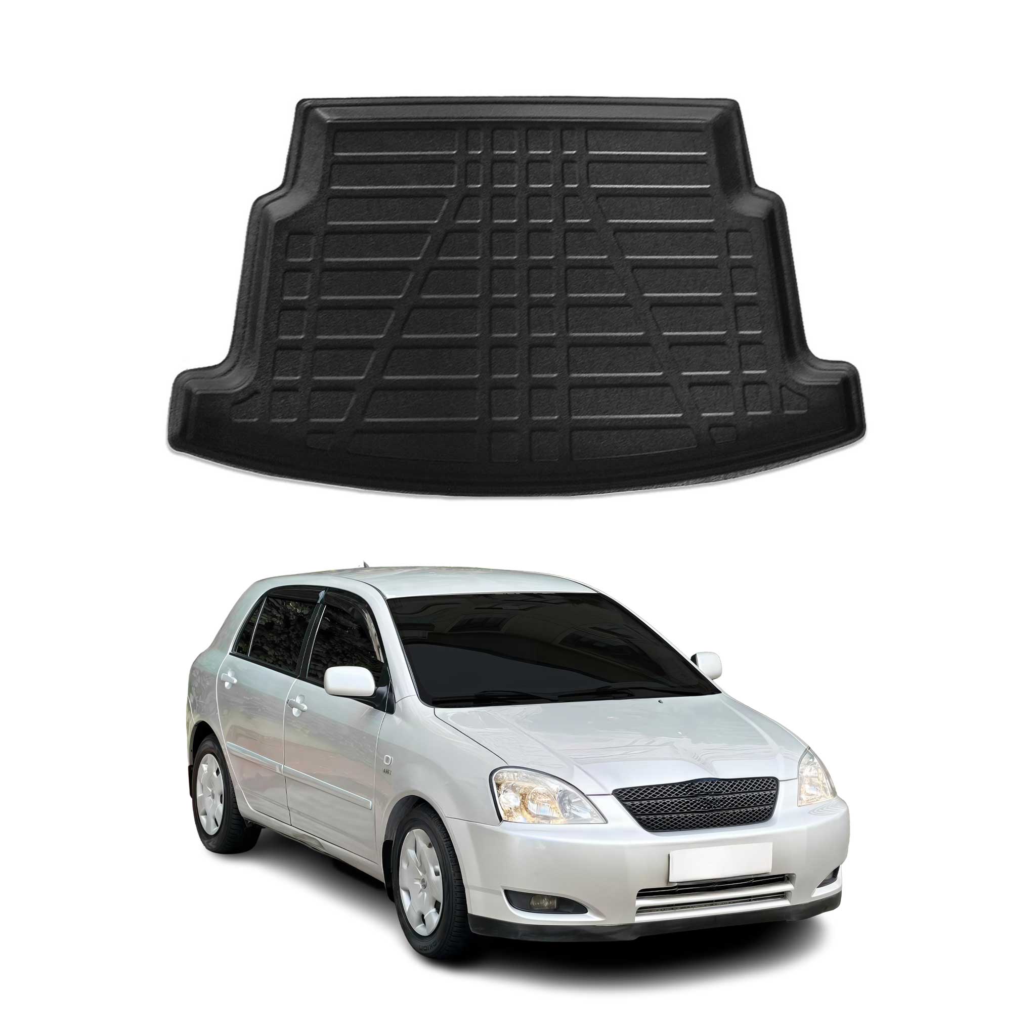 Tapis de Coffre pour Toyota Corolla mk9 Hatchback 2002-2007 en TPE Noir