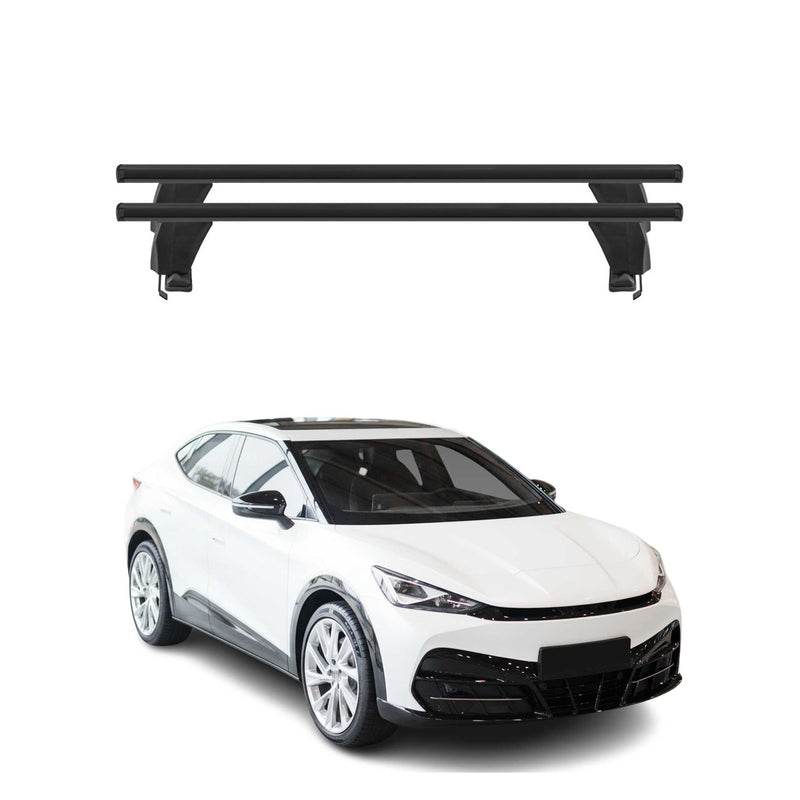 Menabo Barres de toit Transversales pour Cupra Tavascan 2024-2025 Alu Noir 2x