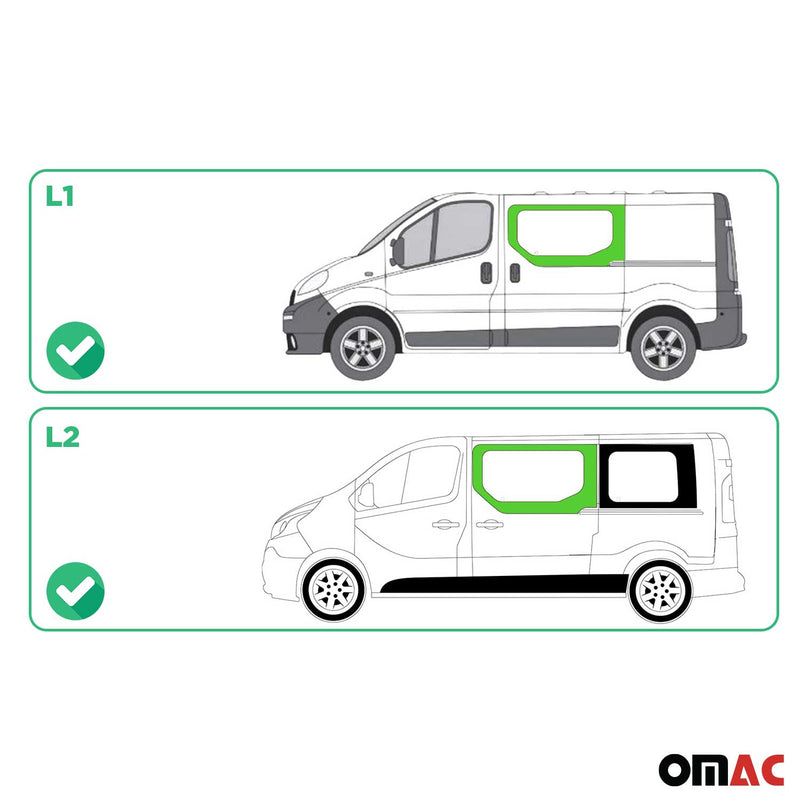 Vitre de Porte pour Opel Vivaro 2001-2014 L1/L2 Avant Gauche Porte coulissante