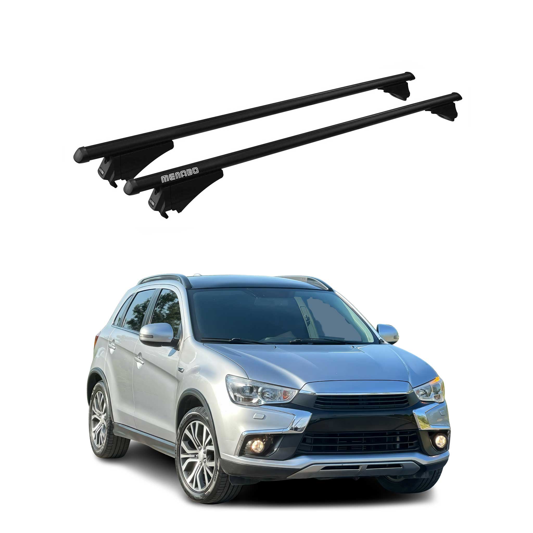 Tiger Barres de toit transversales pour Mitsubishi ASX 2010-2016 Noir