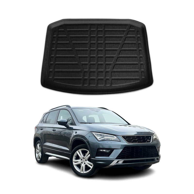 Tapis de Coffre pour Seat Ateca 2017-2022 en TPE Noir