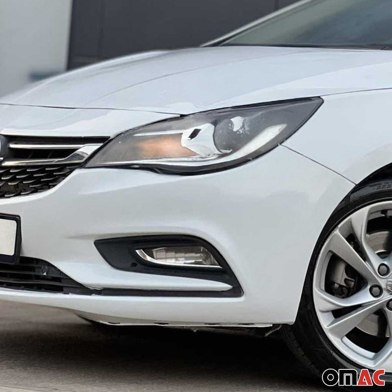 Cadre Phare Antibrouillard pour Opel Astra K en acier inox Chromé
