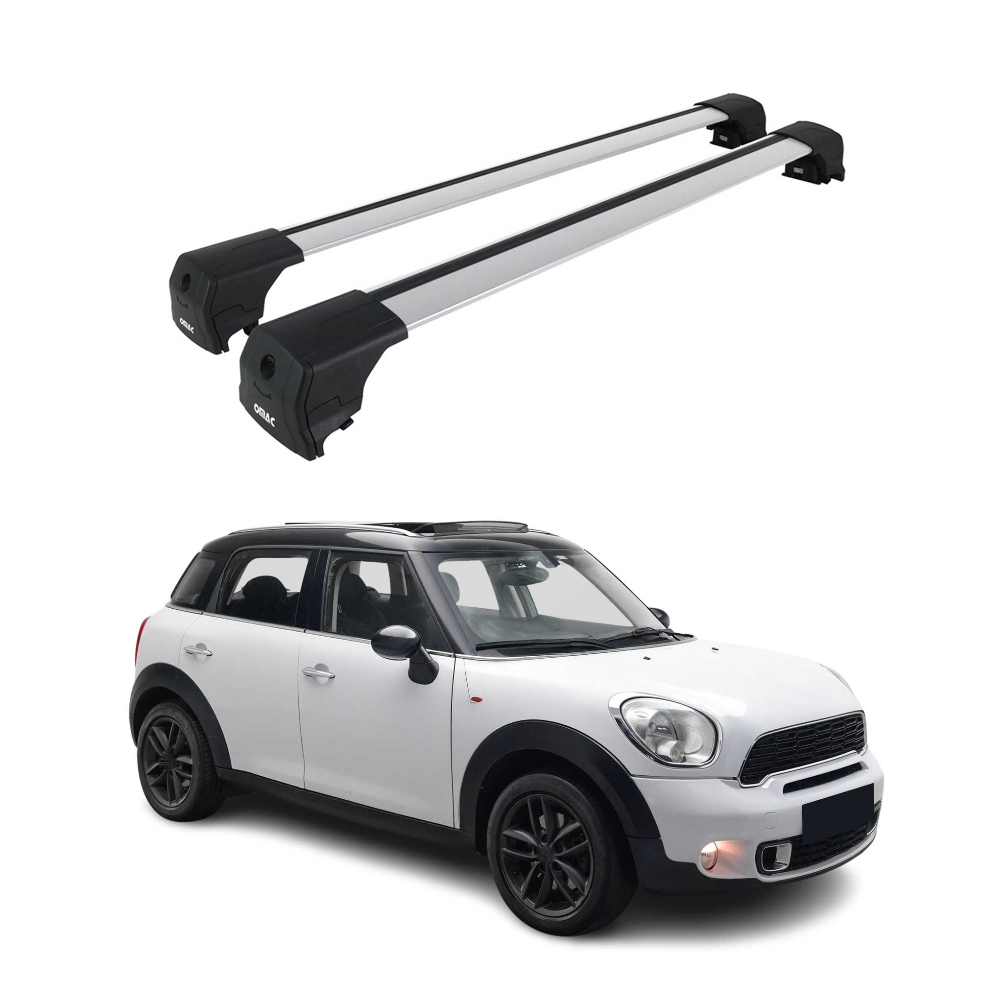 Barres De Toit pour Mini Cooper Mini CountryMan 2010-2016 SUV Alu Gris ABE