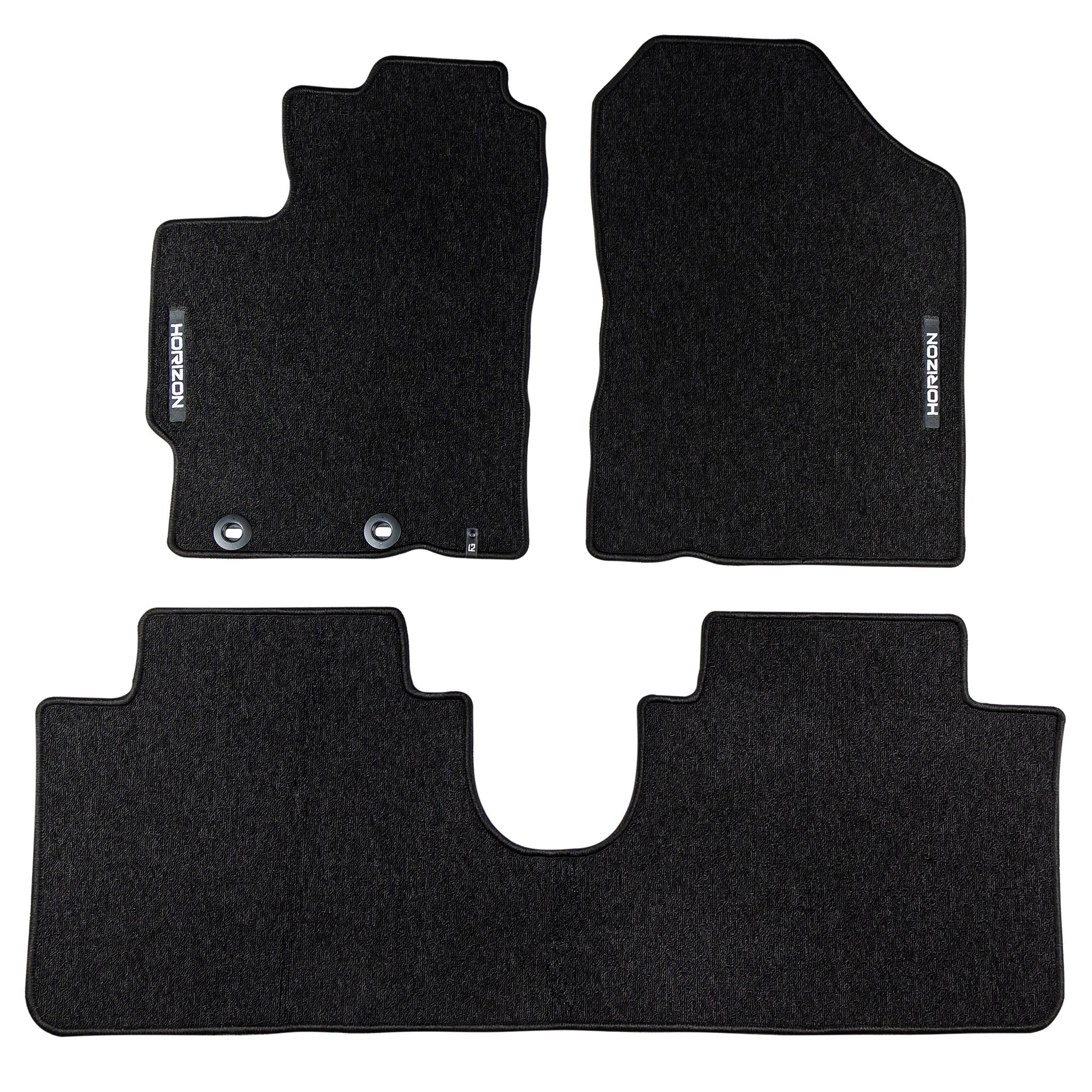 Tapis de sol pour Toyota Yaris III HB 2011-2020 sauf hybrid Velours Noir 3Pcs