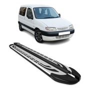 Marchepieds Latéraux pour Citroen Berlingo 1996-2008 L1 Aluminium Gris Noir 2Pcs
