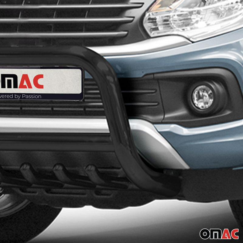 Pare-Buffle Avant Pour Fiat Fullback 2016-2019 Acier Inoxy Noir