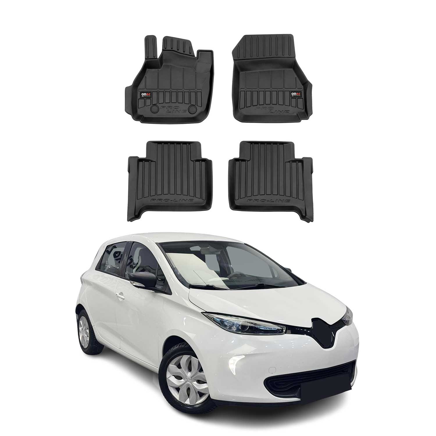 Tapis de Sol pour Renault Zoe 2012-2024 TPE Noir