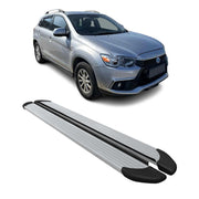 Marchepieds Latéraux pédale pour Mitsubishi ASX 2010-2022 Aluminium Argent 2Pcs