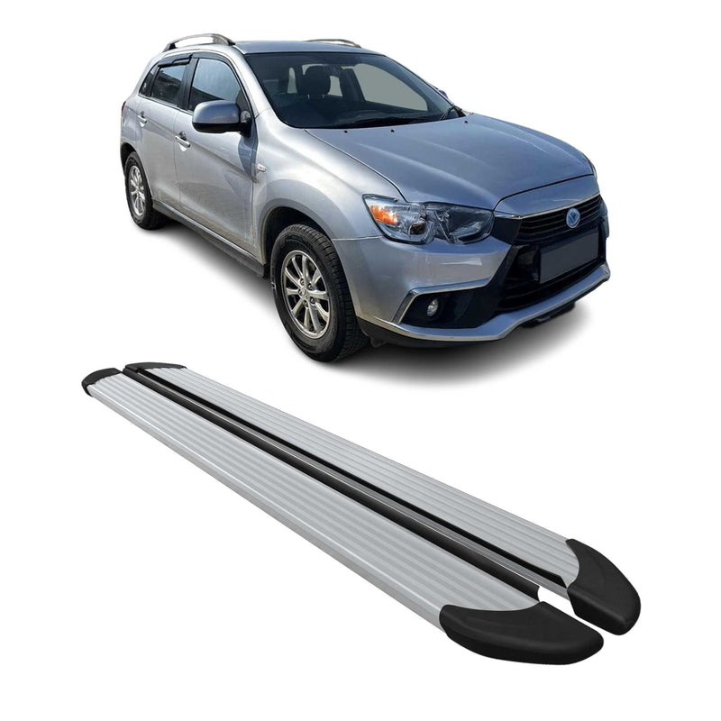 Marchepieds Latéraux pédale pour Mitsubishi ASX 2010-2025 Aluminium Argent 2Pcs