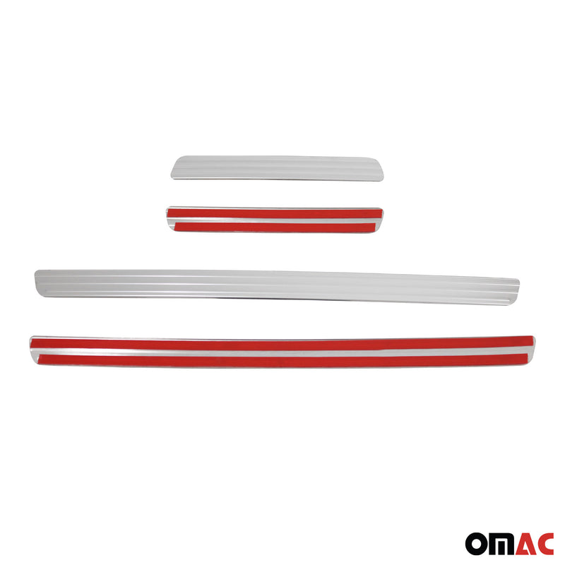 Seuils de porte pour VW Golf 7 2012-2025 en acier inox Chromé
