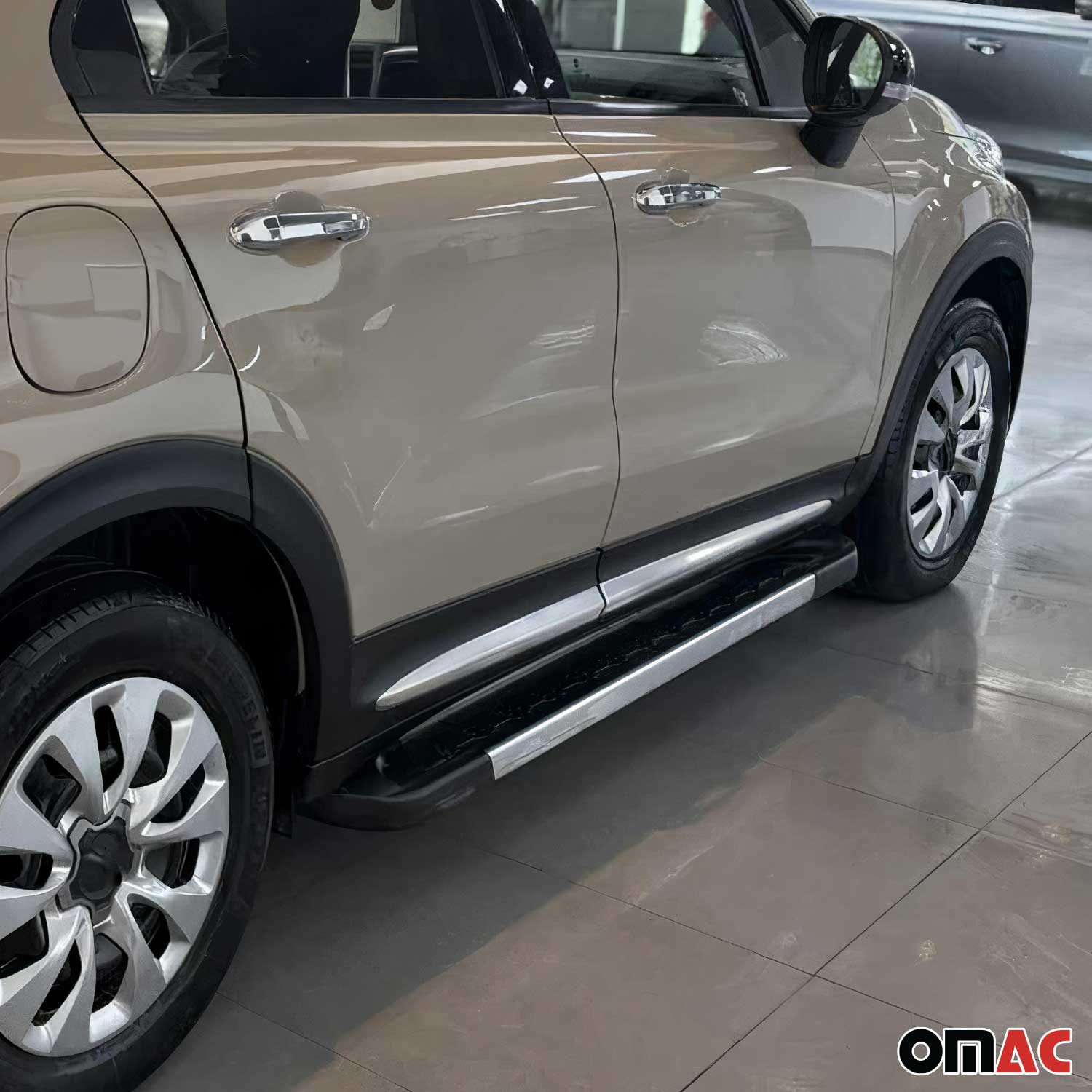 Garniture Baguette de porte latérale pour Fiat 500X 2015-2025 en acier inox 4Pcs