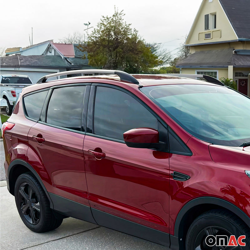 Barres de toit longitudinales modèle adhésif pour Audi Q2 2017-2024 Alu gris