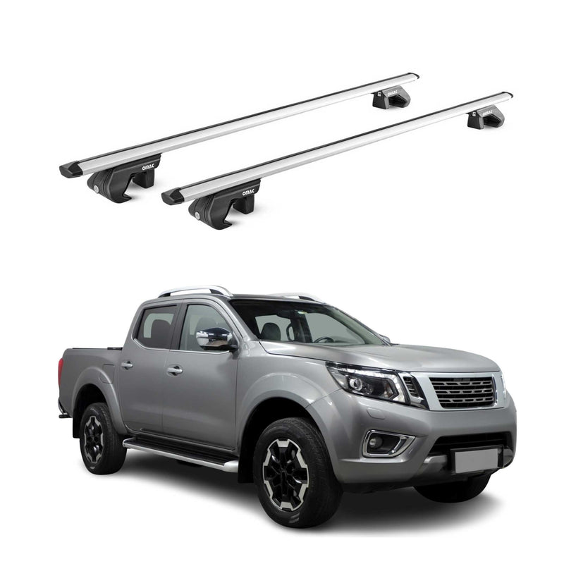 Barres de toit transversales pour Nissan Navara D23 2016-2025 4P Alu Gris 2x ABE
